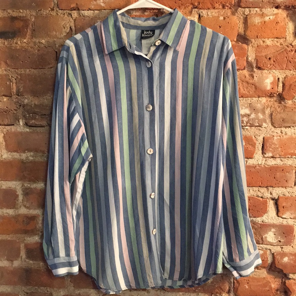 VTG Judy Knapp Striped Blouse